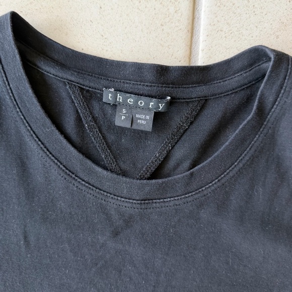 Theory Black Short Sleeve Dress - Small - Picture 2 of 3